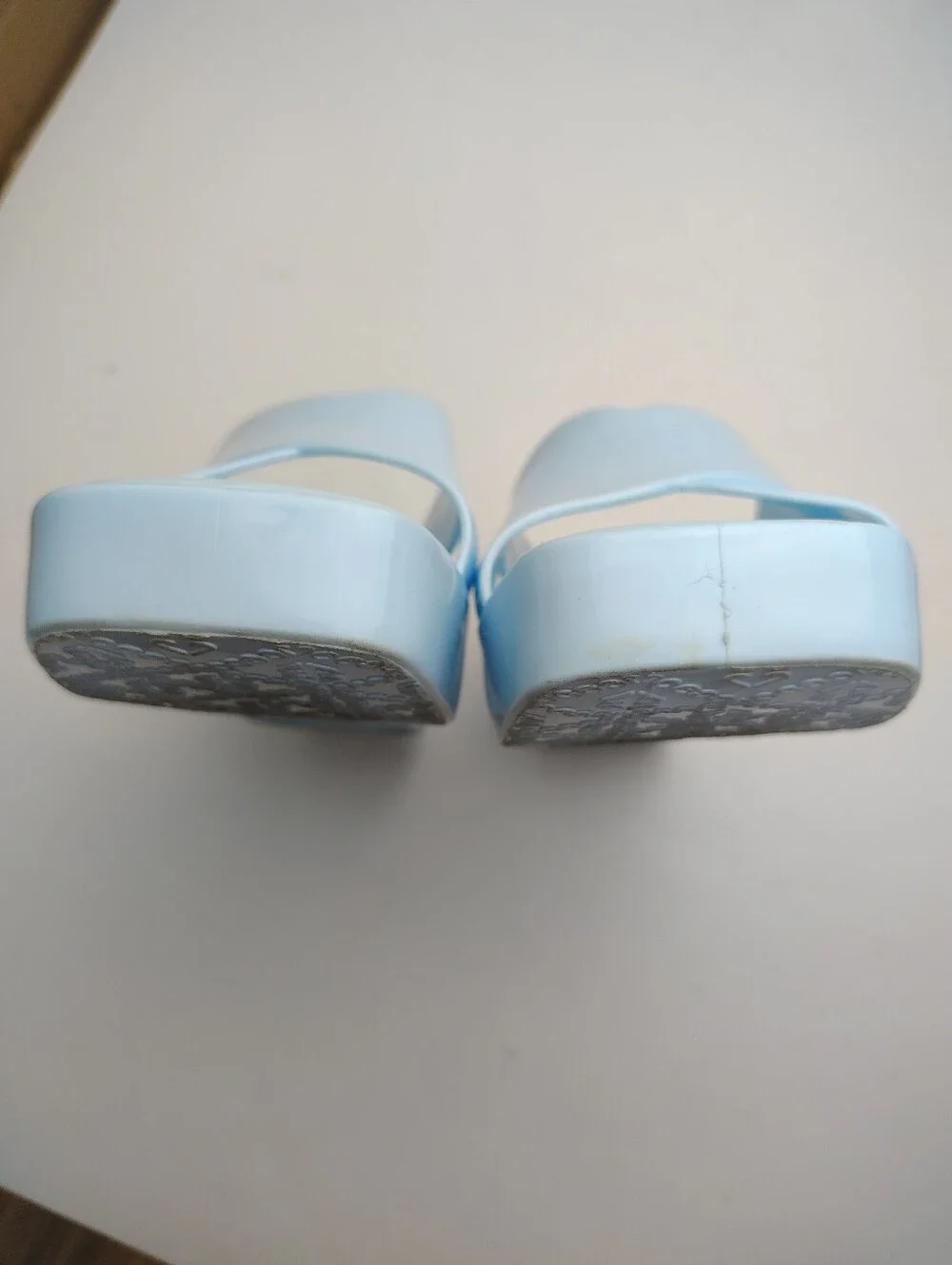 Jeffrey Campbell Bubblegum Baby Blue Jelly Mule Sandals Size 7